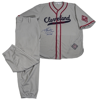 2000 Manny Ramirez Turn Back The Clock Game Used and Signed Indians Uniform (Jersey & Pants)